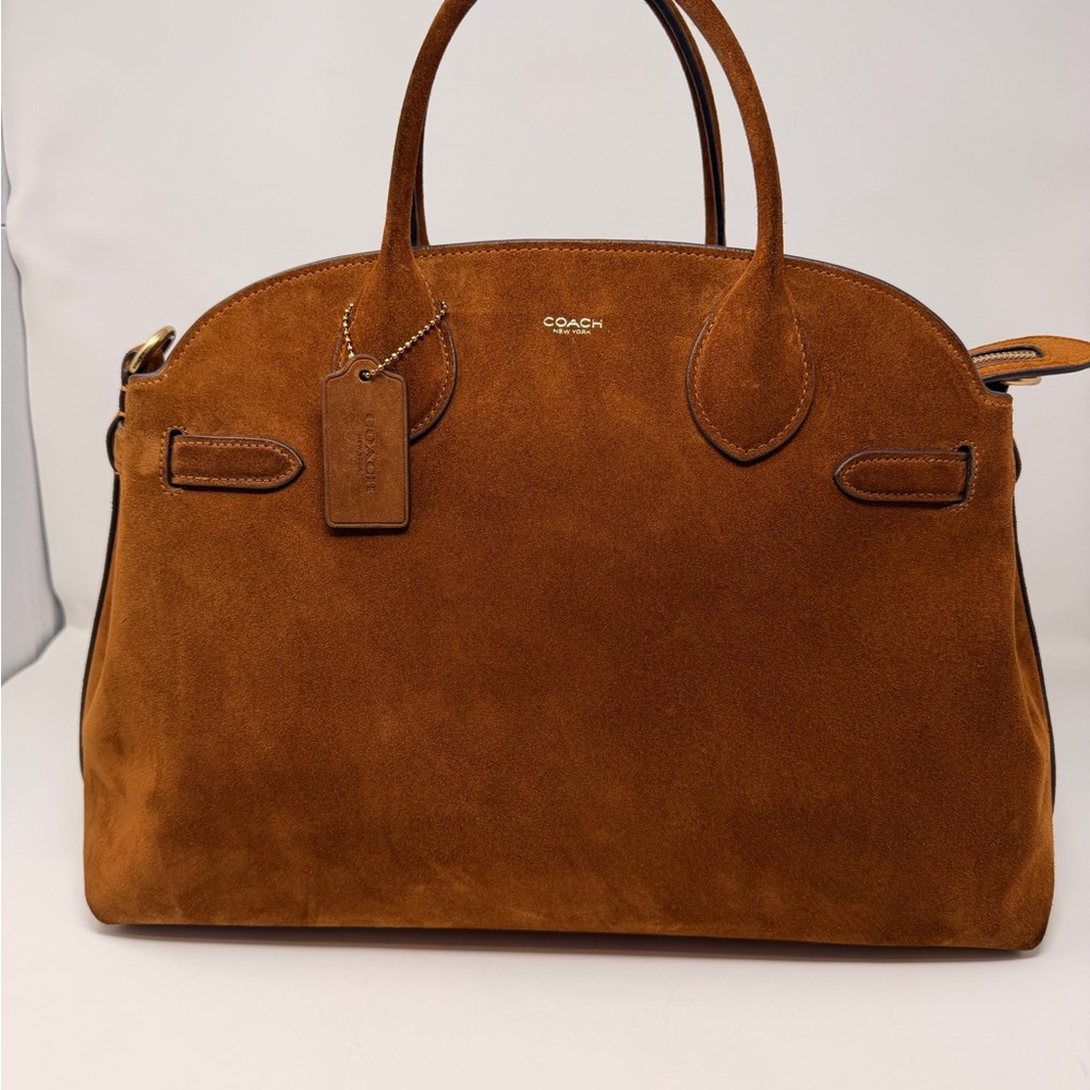 Coach Empire 40 Bag in Brown Suede